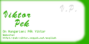 viktor pek business card